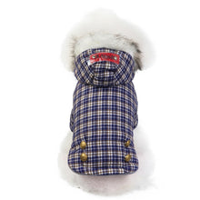 Load image into Gallery viewer, Winter dog cloth with fur hoodie