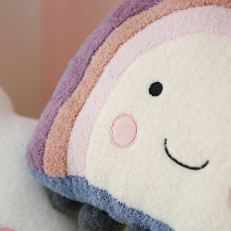 Kawaii Rainbow Sunshine Cloud Plush