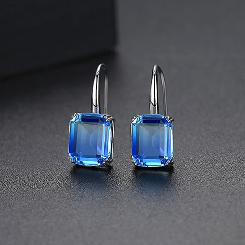 Exquisite square drop earrings